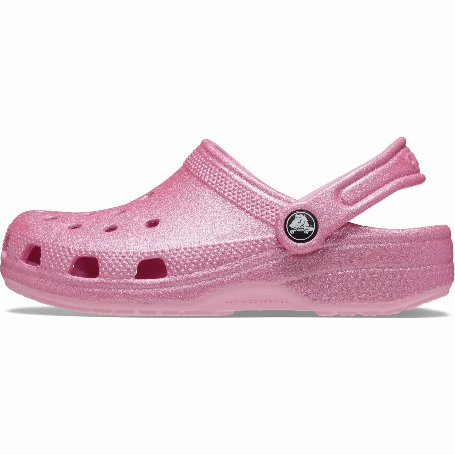 Multi Use Crocs Pink Tweed Glitter Classic Glitter Clog