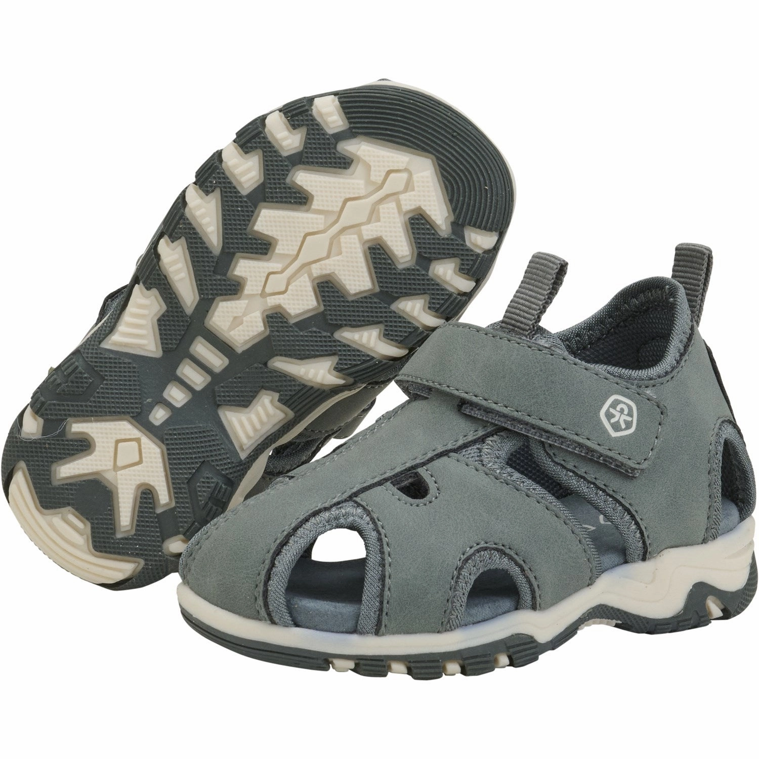 Color Kids Balsam Green Baby Sandals W. Velcro Strap Toe Space Abrasion Resistant Surface