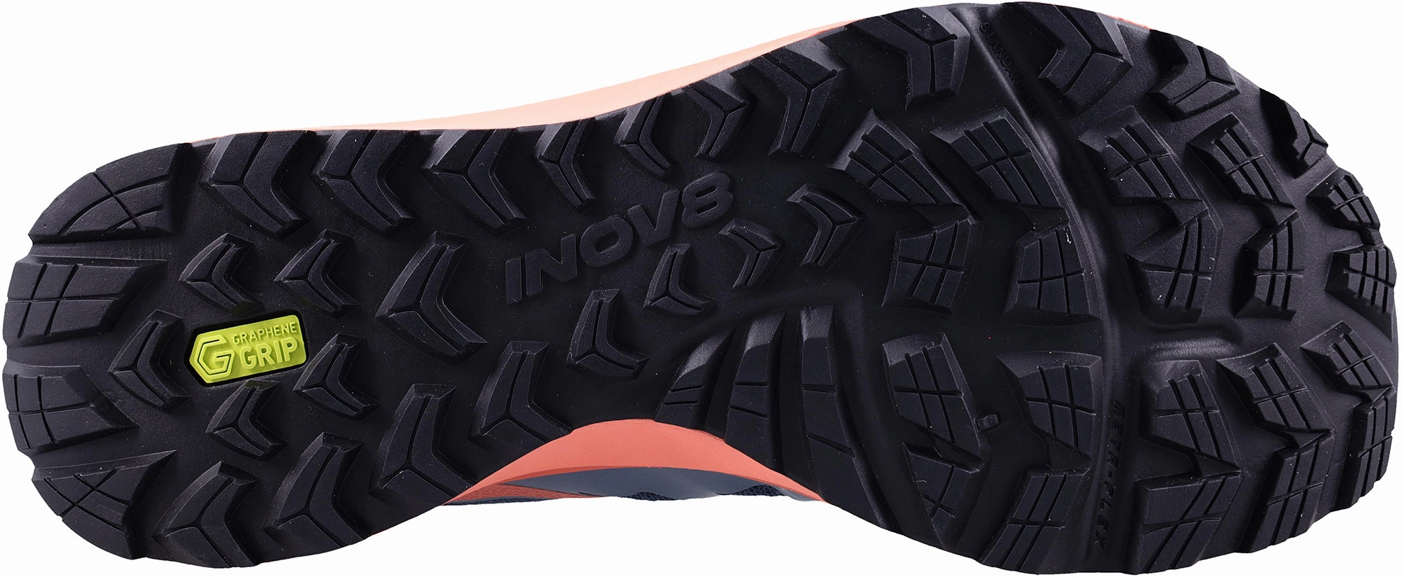 Traction Grip Pattern pattern Inov8 TrailFly Max WIDE FIT Womens Trail Running Shoes - Blue