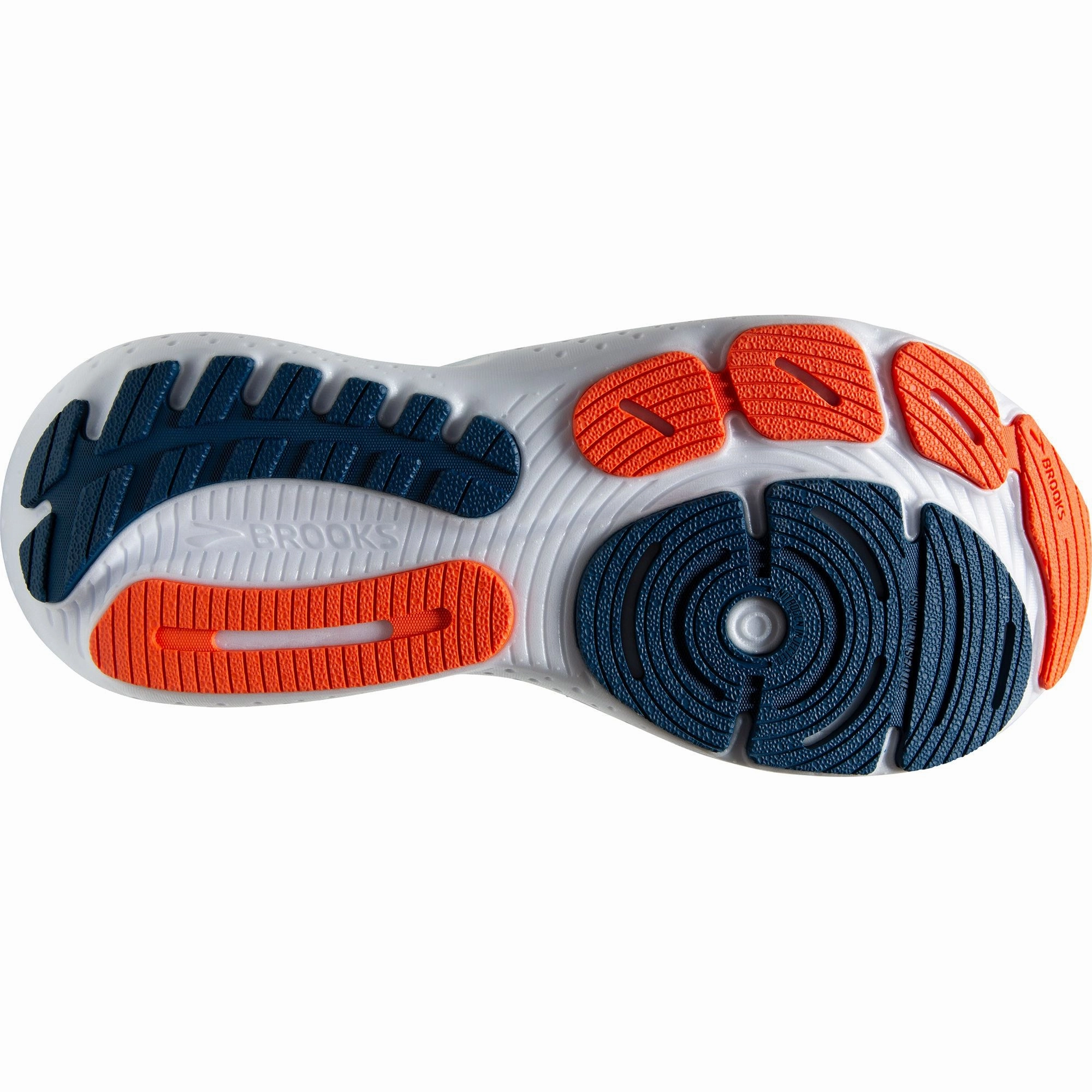 Impact Resistant Forefoot breathable leather shoes Brooks Glycerin 21 WIDE FIT Mens Running Shoes - Blue