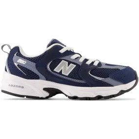 Minimalist Layered Design Comfortable Wear New Balance 530 Kids Bungee Lace Pre Nb Navy
