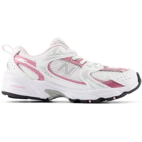 Enhanced Lateral Support Dry Fast New Balance 530 Kids Bungee Lace Sneakers White