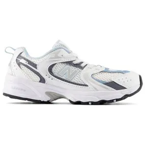 New Balance 530 Kids Bungee Lace Sneakers White Zip Design Insole liner