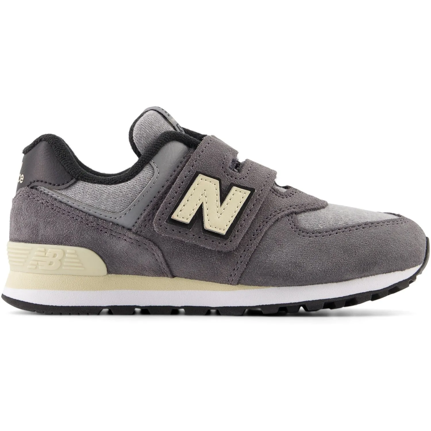 All-day arch support Lightweight Design New Balance 574 Kids Hook & Loop Sneakers Magnet