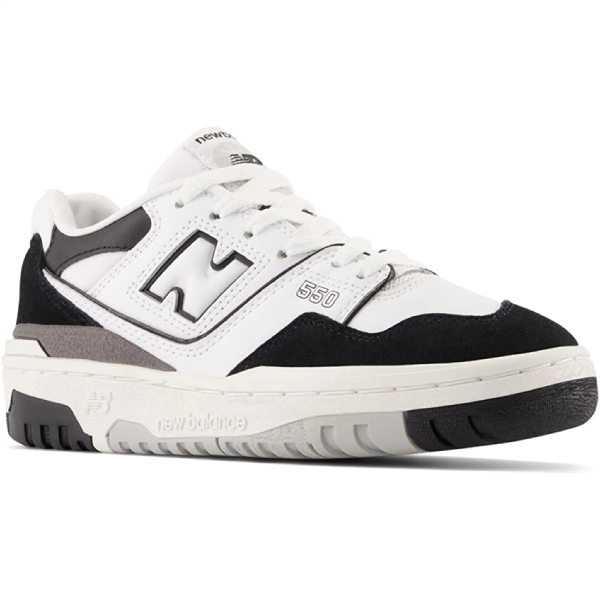 Foam Midsole Cushioning Train Easy New Balance BB550 Kids Bungee Lace Sneakers White