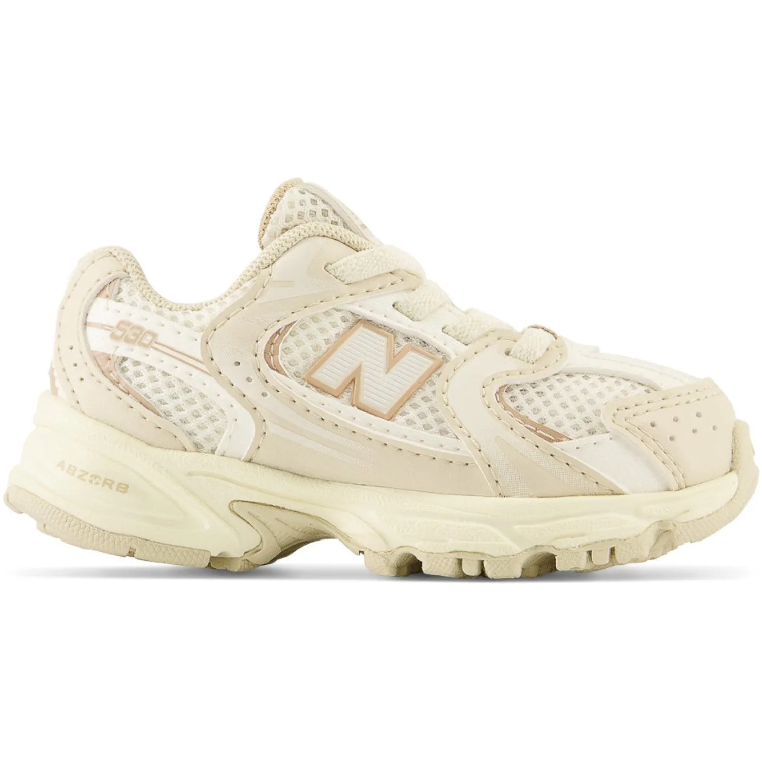 New Balance Beige New Balance 530 Kids Bungee Lace Cushioned arch Clean Shape