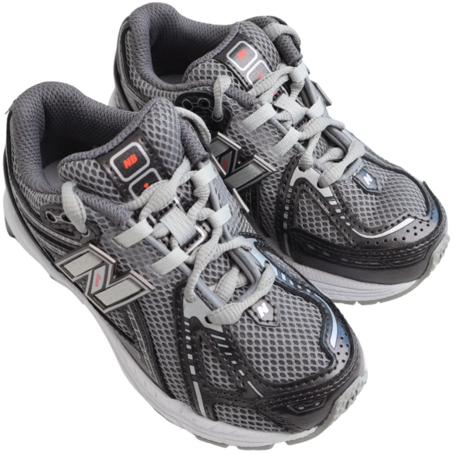 New Balance Black Metallic 1906 Kids Lace Sneakers Lightweight Ride Vibrant lining