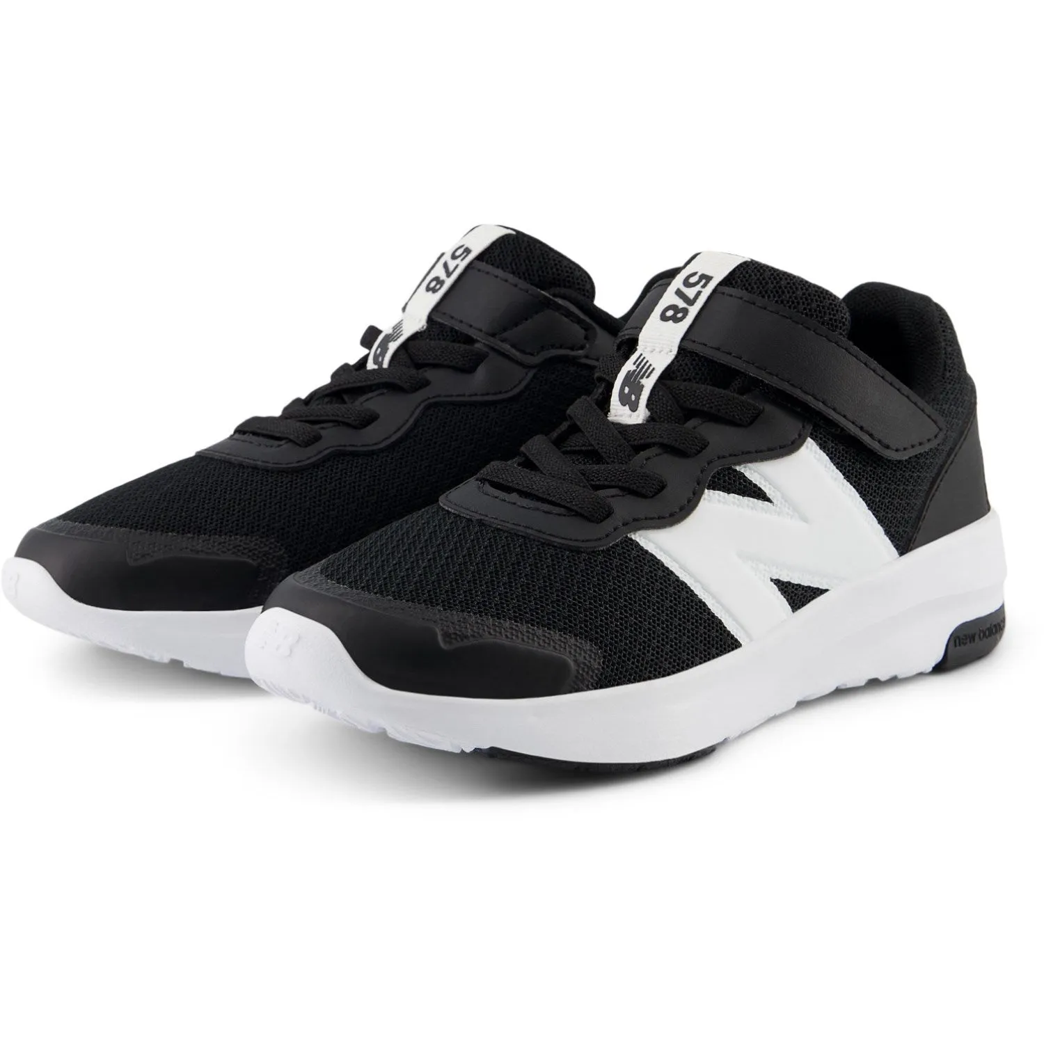 New Balance Black New Balance FreshFoam 578 Kids Bungee Lace With Top Strap Thermoplastic Polyurethane Plate