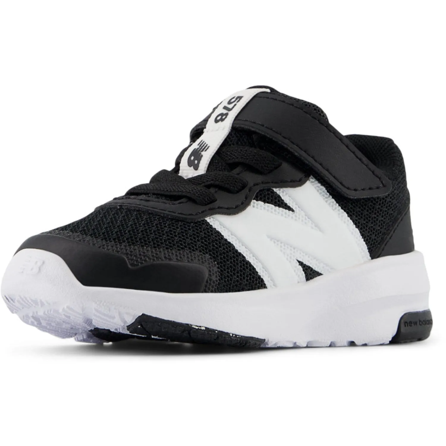 New Balance Black New Balance FreshFoam 578 Kids Bungee Lace With Top Strap High Fashion
