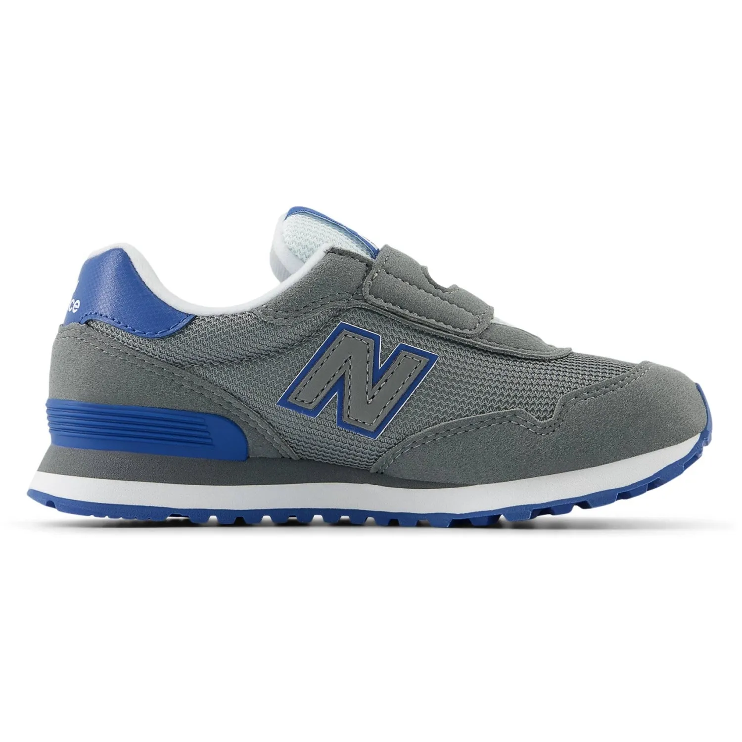 Elastic Fit New Balance Harbor Grey 515 Kids Hook & Loop Sneakers
