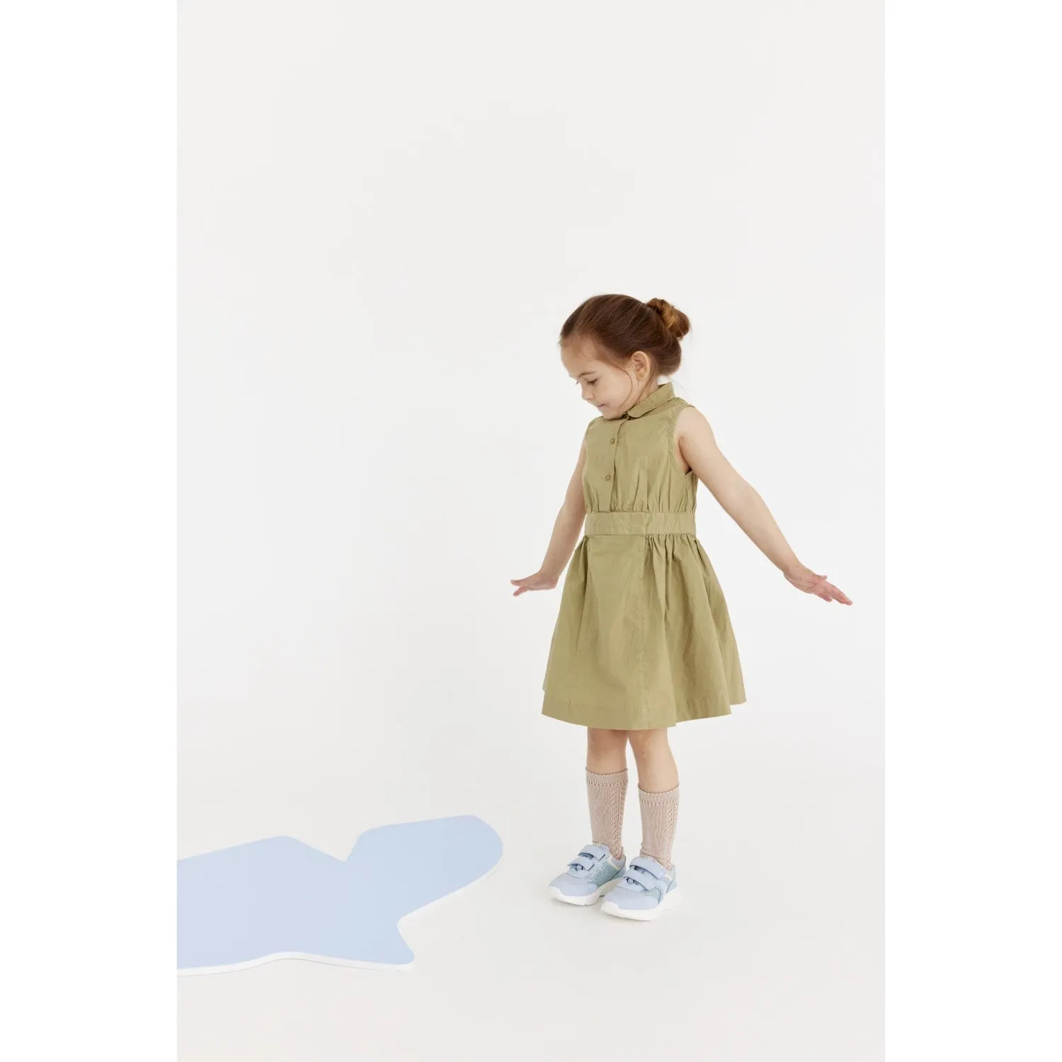 Padded Fit Bisgaard Sky Glitter Yuki Glitter Velcro Shoe