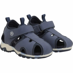 All-Weather Outdoor Shoes Color Kids Vintage Indigo Baby Sandals W. Velcro Strap