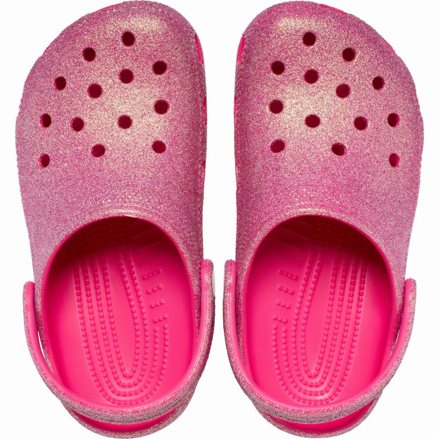 Summer Ready Shoes Slip-Resistant Sole Crocs Dragon Fruit Classic Iridescent Glitter Clog