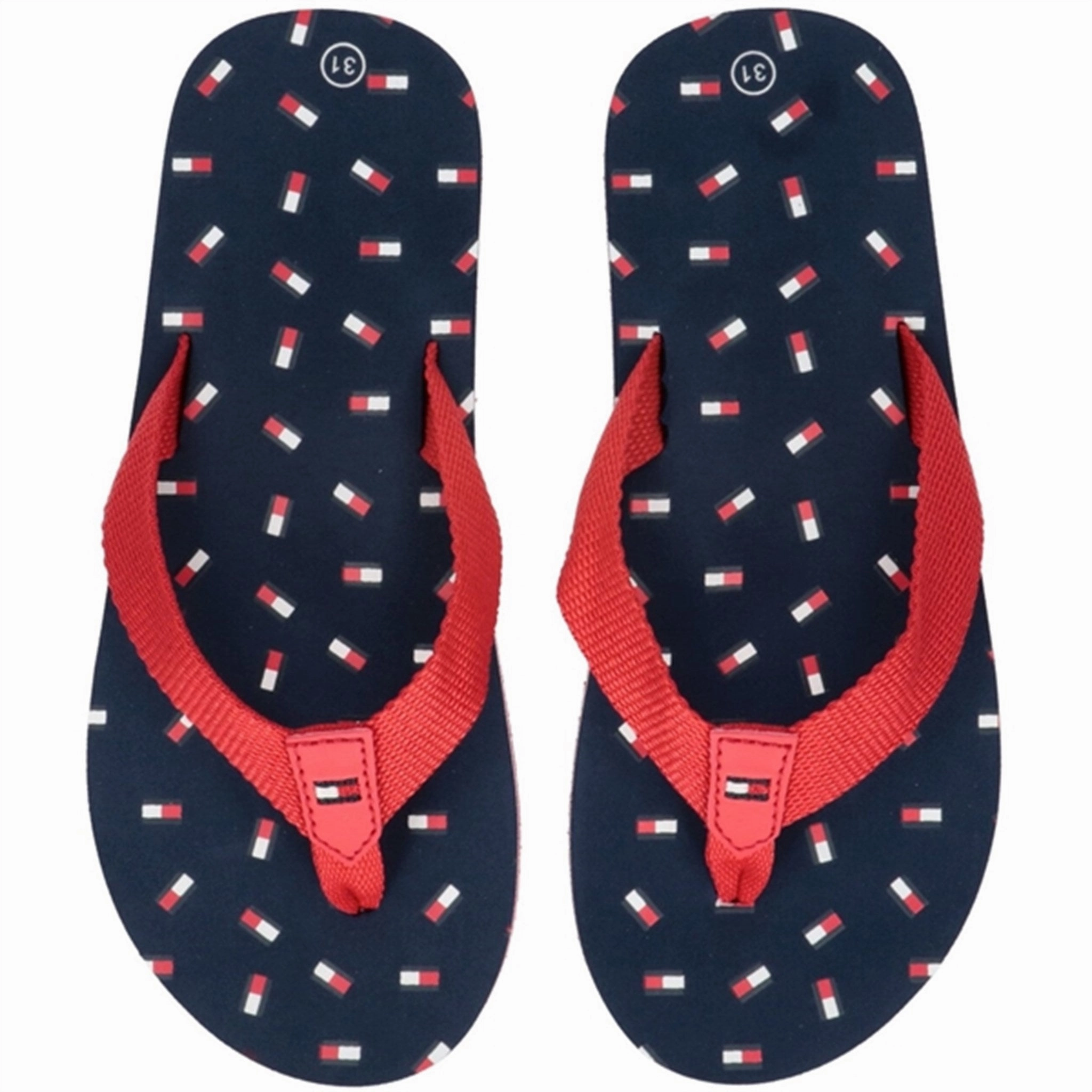 Tommy Hilfiger Flag Flip Flop Red/Blue Casual Walk Beach Ready