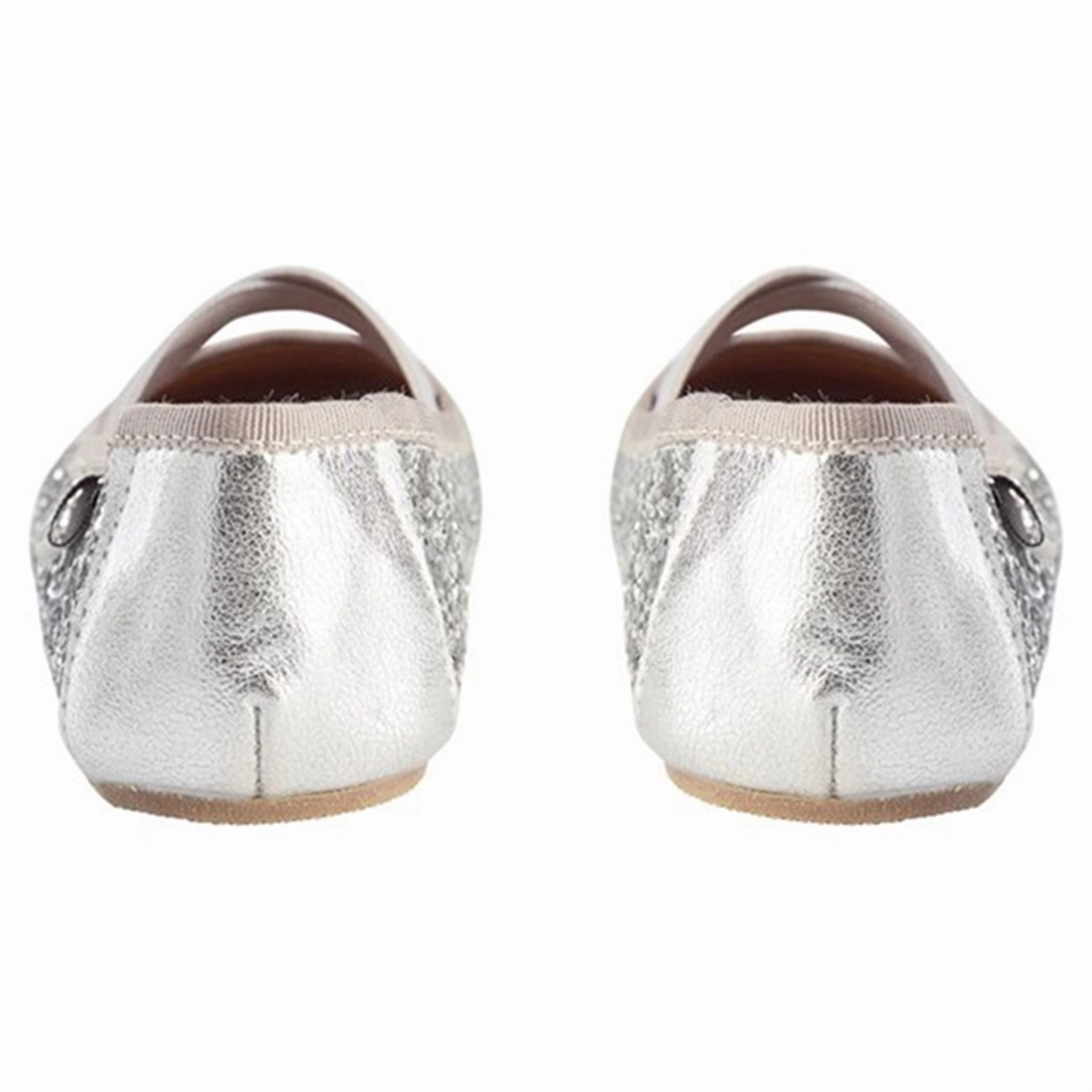 Sofie Schnoor Ballerina Indoors Shoes Silver Woven material