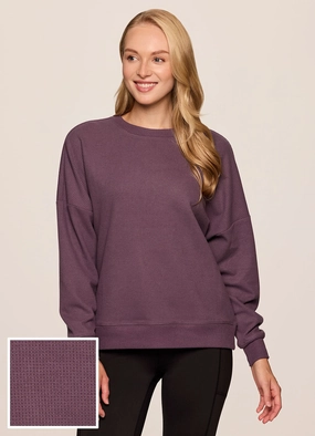Off Days Relaxed Waffle Knit Sweatshirt gym - goer low - quality