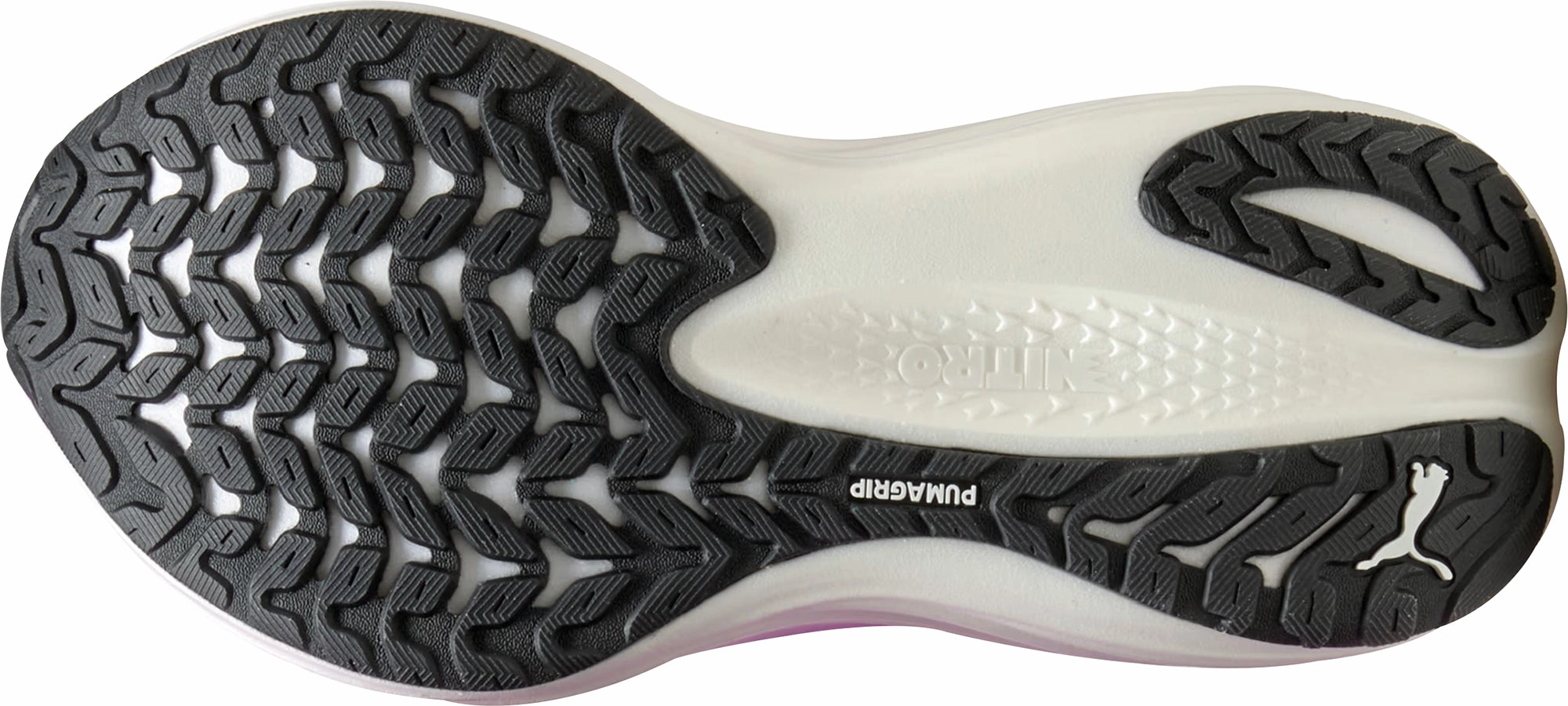 Puma MagMax Nitro Womens Running Shoes - Black running in a snow - covered area shoes PhylonMidsole