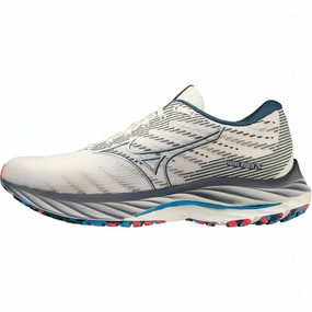reinforced - toe - area shoes ergonomic - feature shoes Mizuno Wave Rider 26 Womens Running Shoes - White