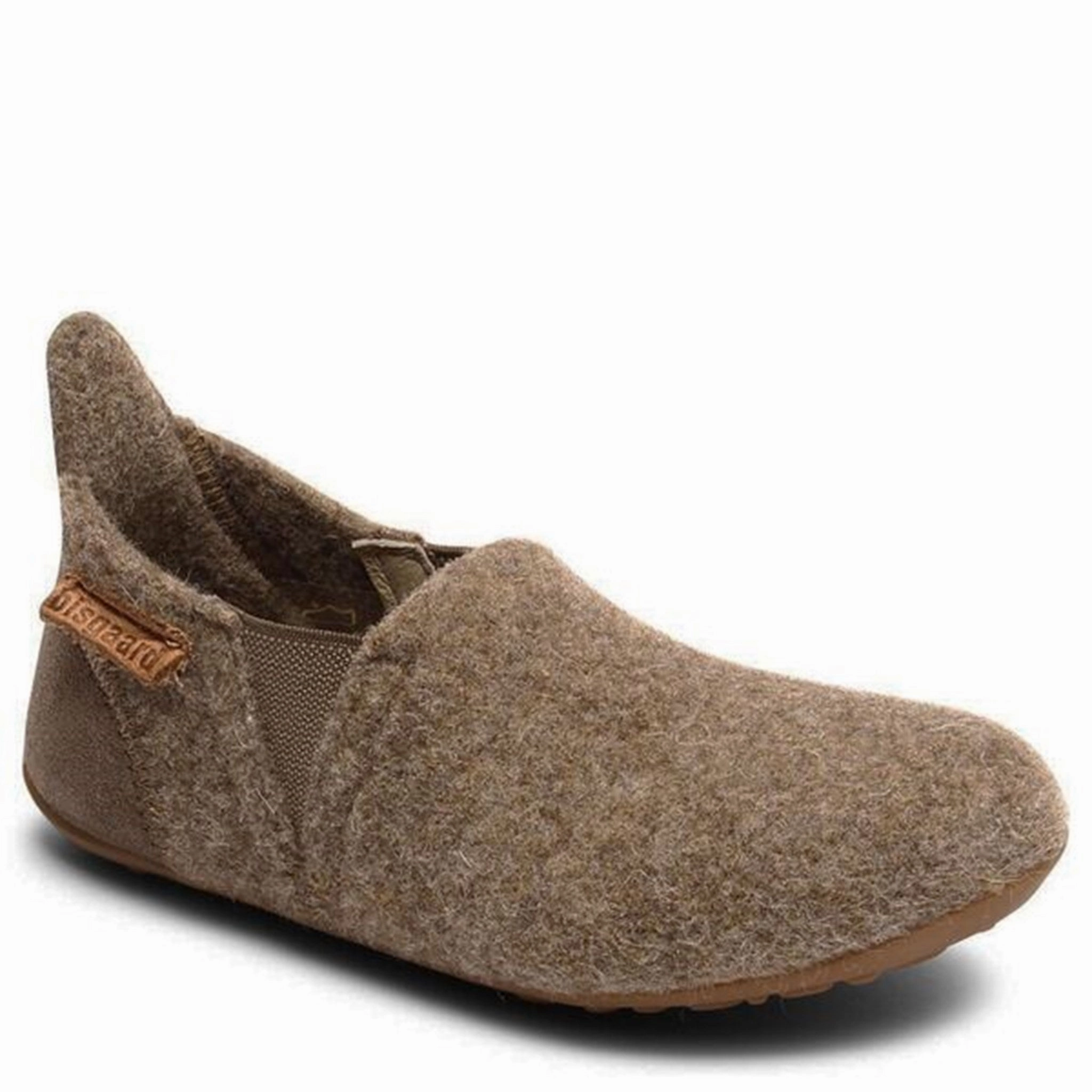 Bisgaard Indoor Shoes Wool Velcro Camel Fast Slip Relax Fit Slip