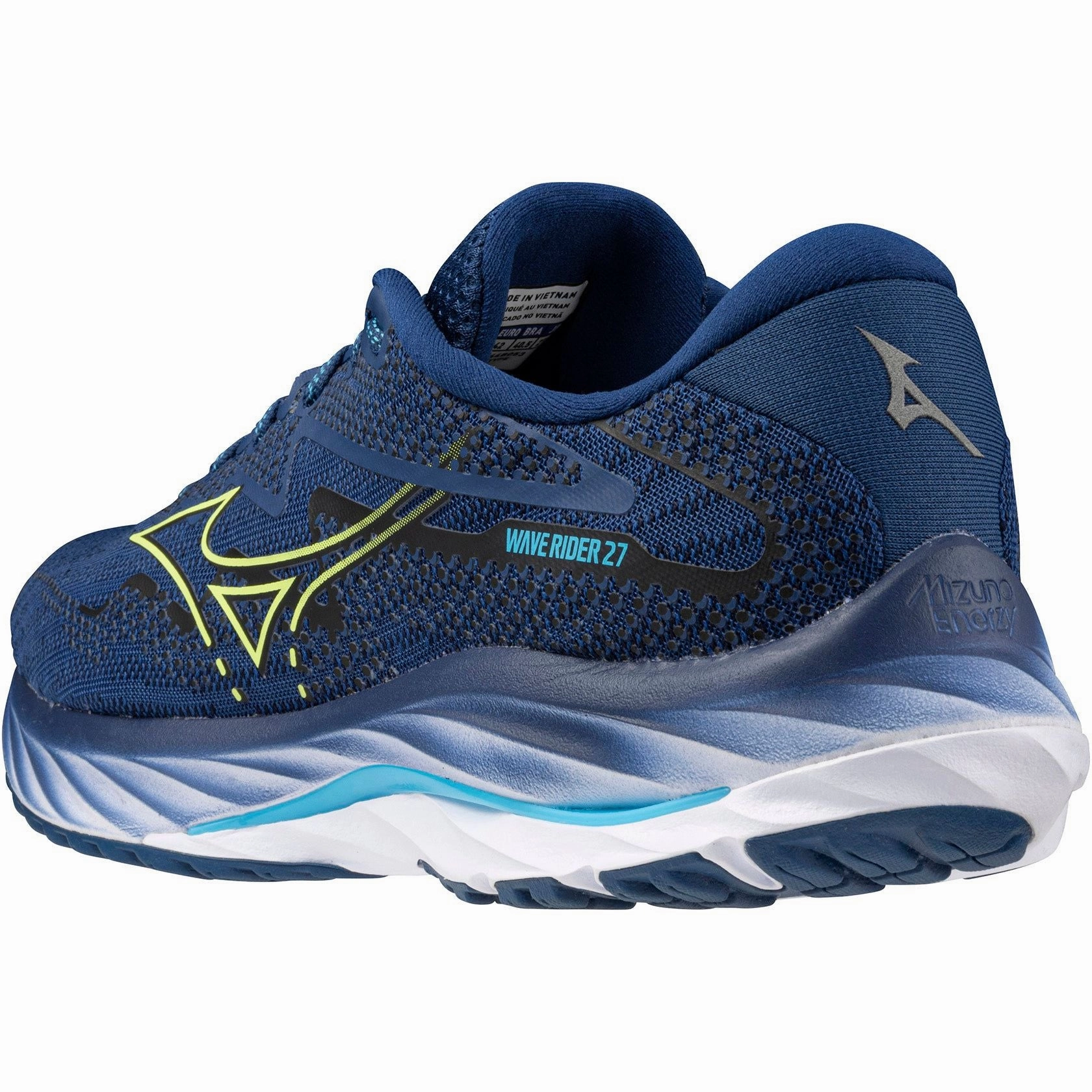 cushion - firm shoes Mizuno Wave Rider 27 Mens Running Shoes - Navy
