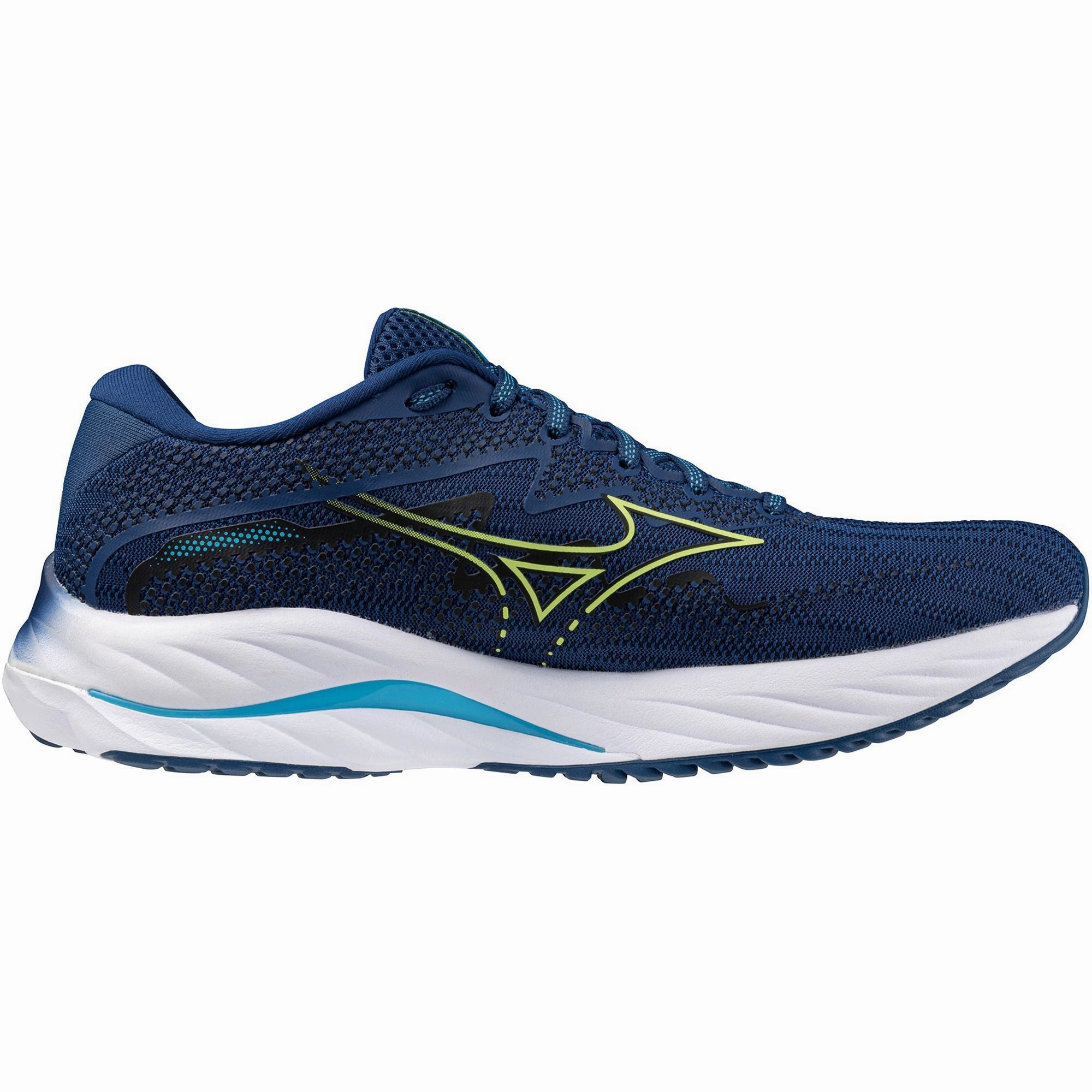 Mizuno Wave Rider 27 Mens Running Shoes - Navy personal achievement running shoe charm