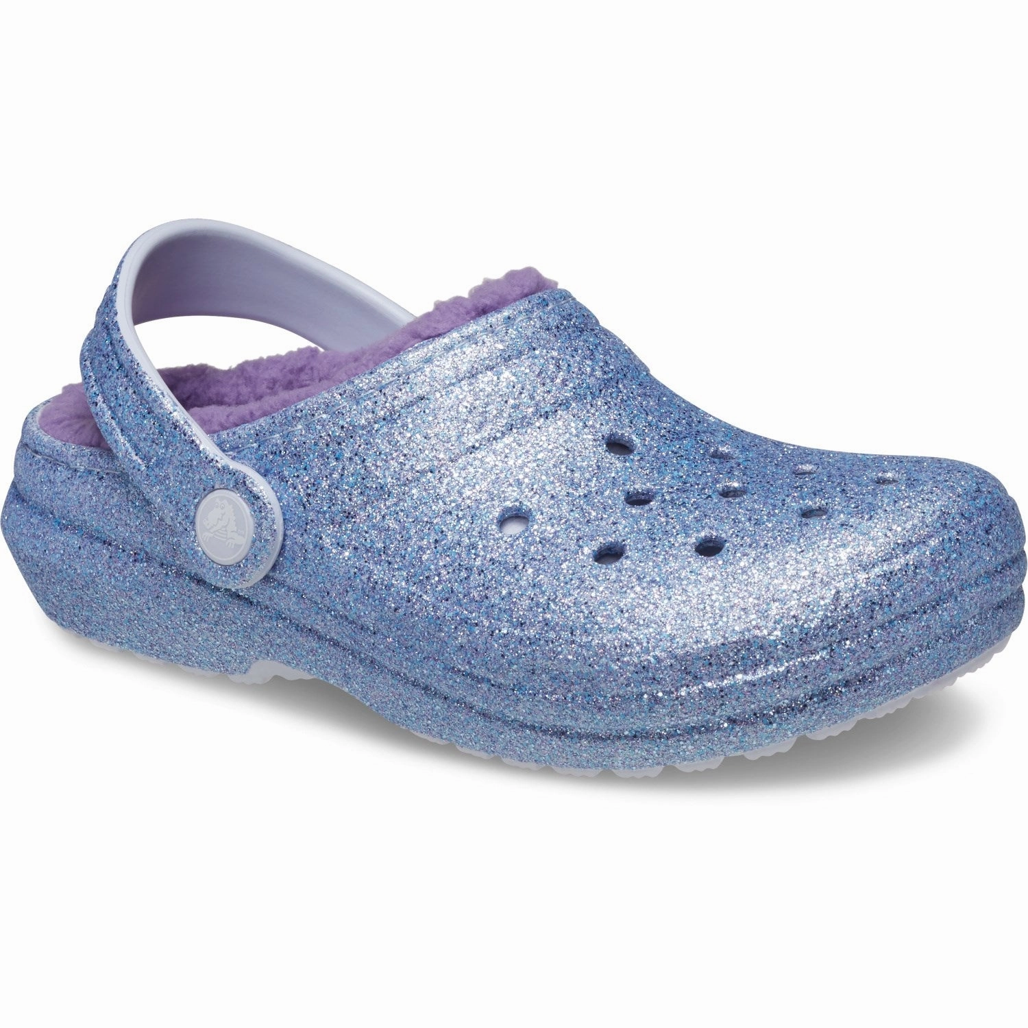 Crocs Frosted Glitter Classic Lined Glitter Clog Comfort Walk Shoes