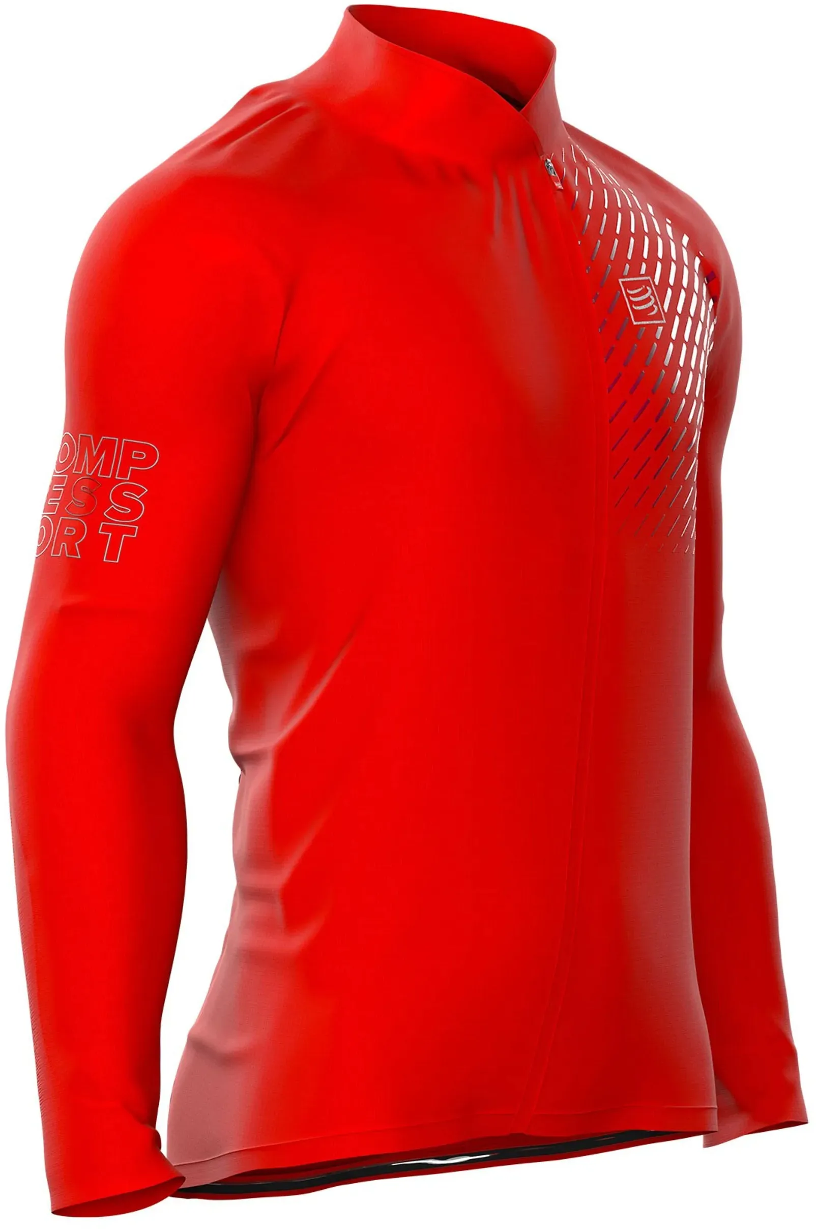 Anti Slip Shoulder Pads Compressport Hurricane V2 Mens Running Jacket - Red