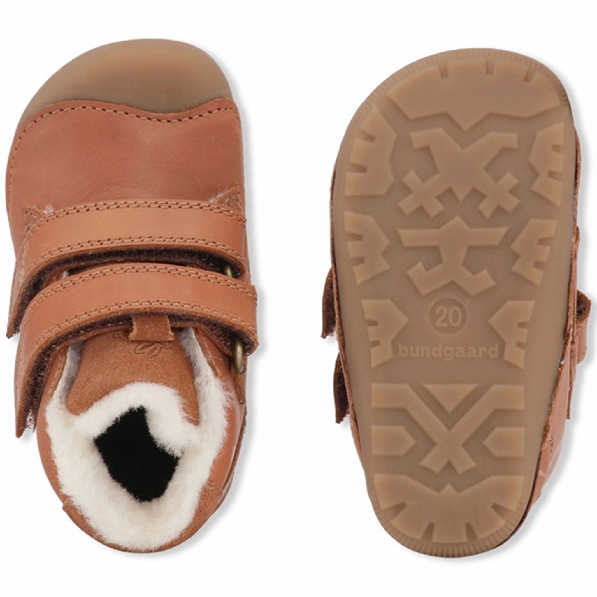 Bundgaard Petit Mid Winter Strap Prewalker Cognac WS Eva Midsole Heat resistant