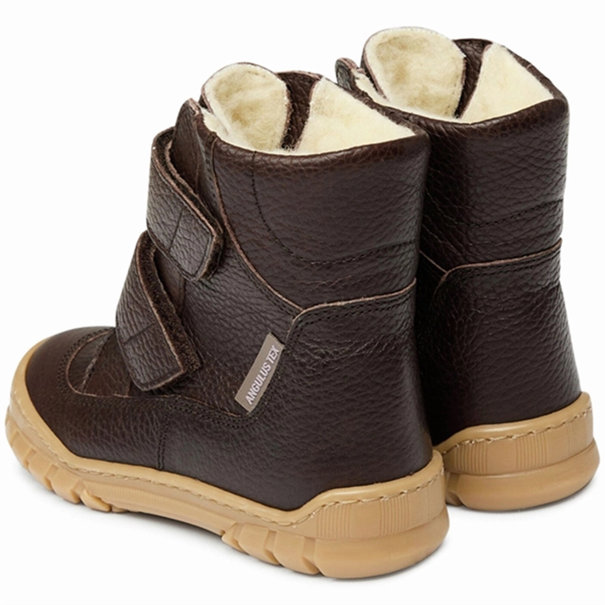 Angulus Tex Boots w Velcro Dark Brown Eco Material Nature Lover