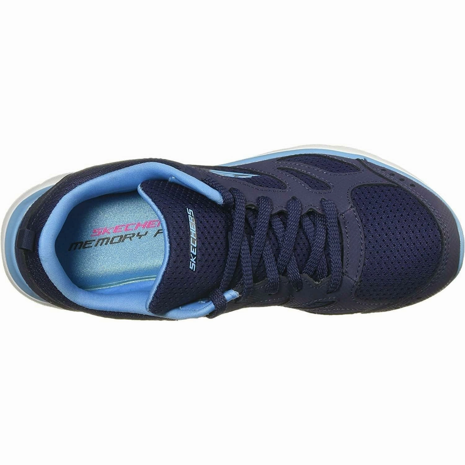 Skechers Summits Suited Womens Training Shoes - Navy Resilient Grip Friction Resistant Materials