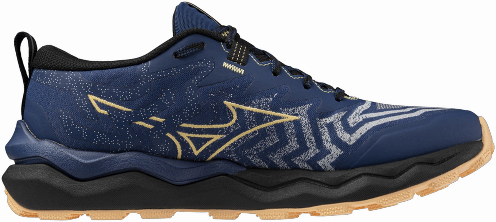 Molded Insole Contoured Insole Design Mizuno Wave Daichi 8 Womens Trail Running Shoes - Blue