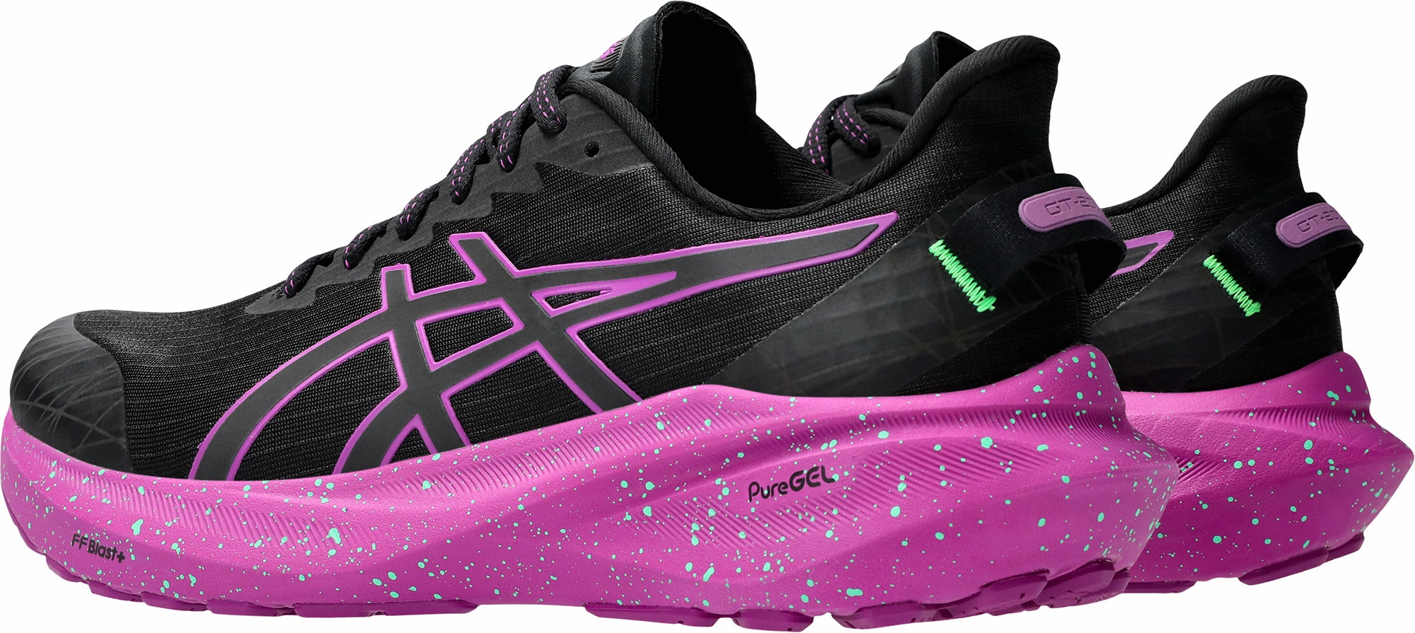 Asics GT 2000 13 Lite-Show Womens Running Shoes - Black Non Restrictive Toe Box
