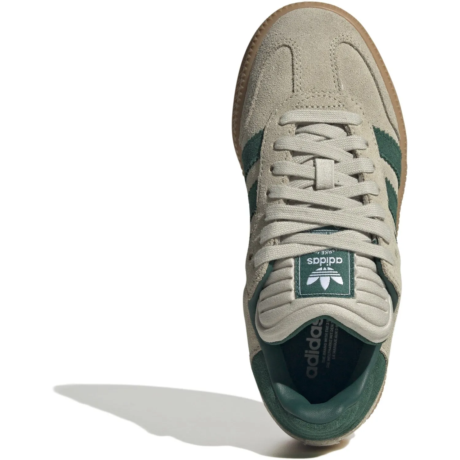 Flexible Support adidas Originals Putty Grey/Collegiate Green/Gum 3 Samba Xlg J Sneakers