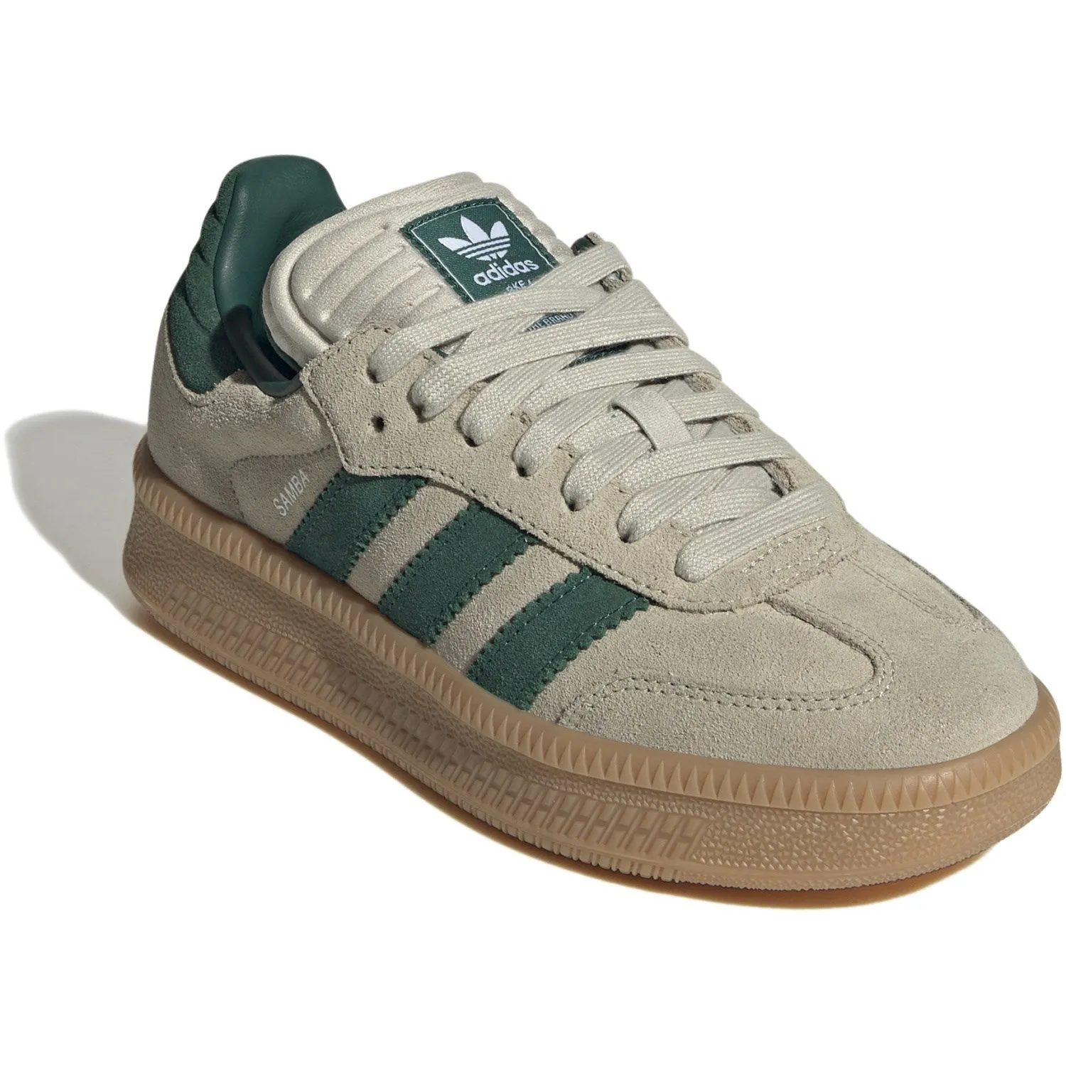 adidas Originals Putty Grey/Collegiate Green/Gum 3 Samba Xlg J Sneakers Durable Rubber Outsole Ultra Flexible Grooves