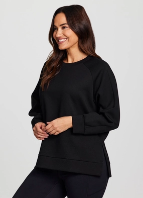 Plus LuxeSoft Crewneck Tunic Anti Static Lining