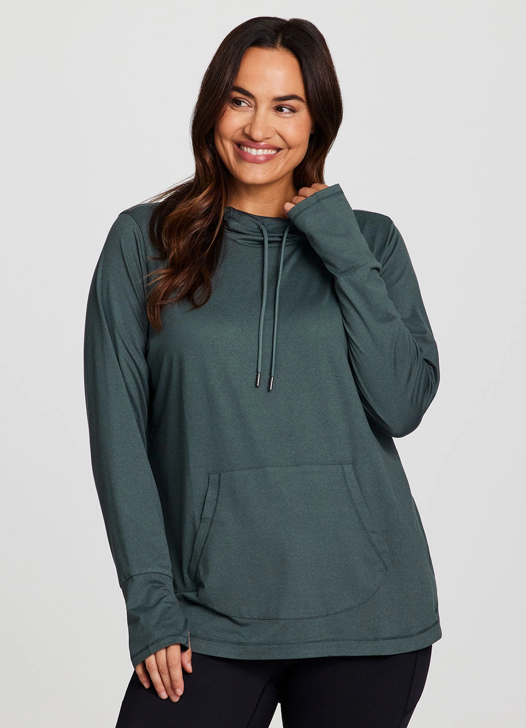 Plus Studio Breathe Super Soft Hoodie Tunic Heavyweight
