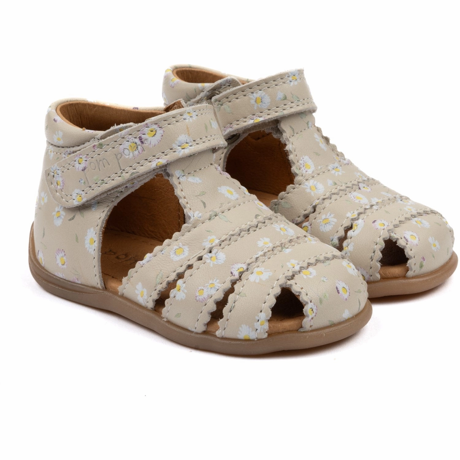 Pom Pom Bellis Starters? Scallop Velcro Sandal Slim Profile