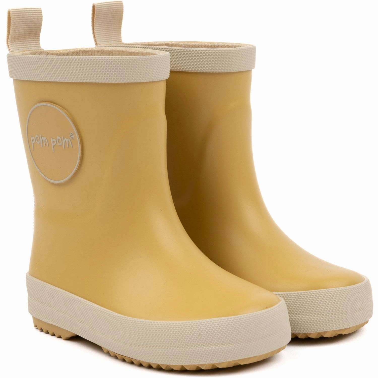 Slim Line Effortless Look Pom Pom Dusty Yellow GumBoots? Solid