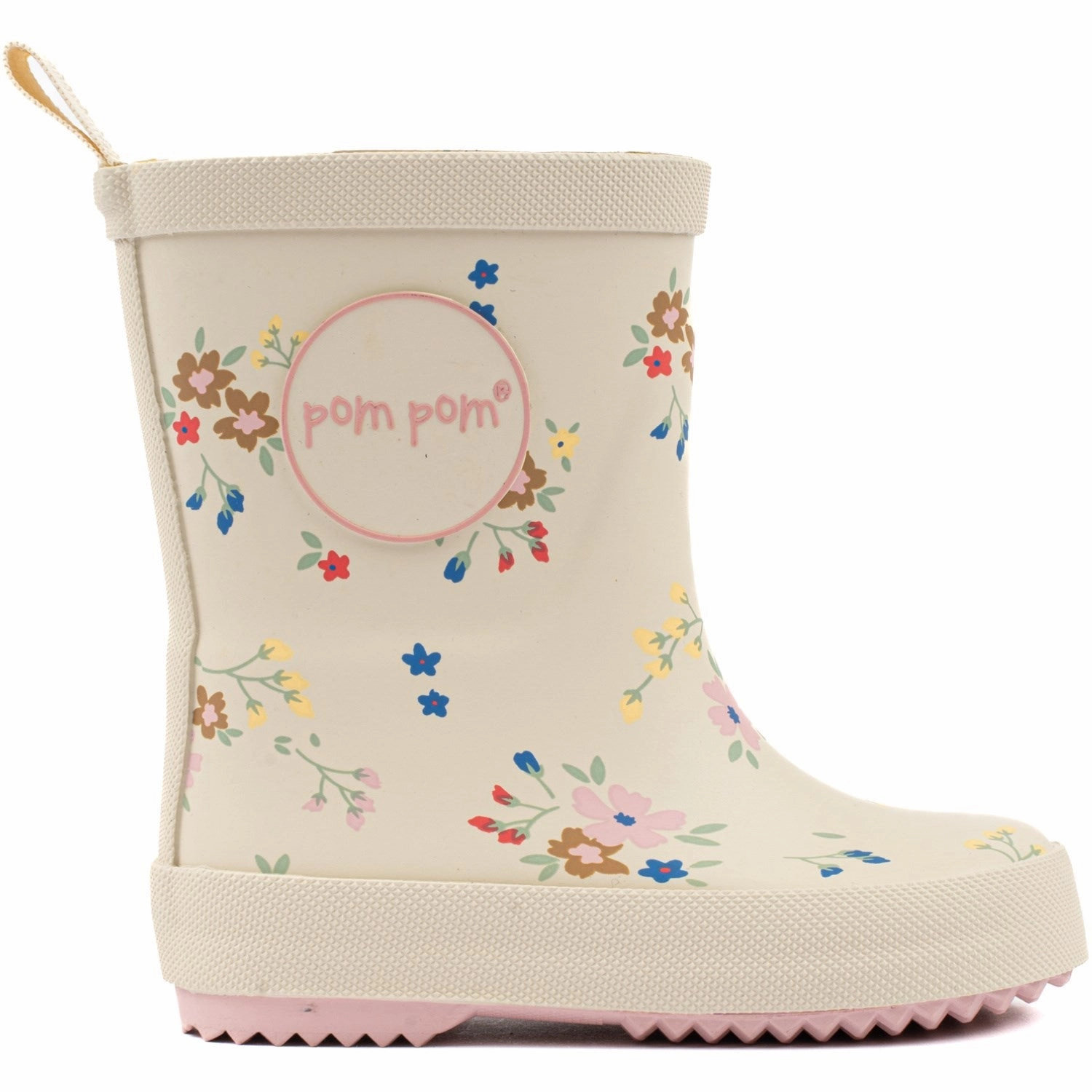 Pom Pom Flower AOP Rubber Boot Flexible Design