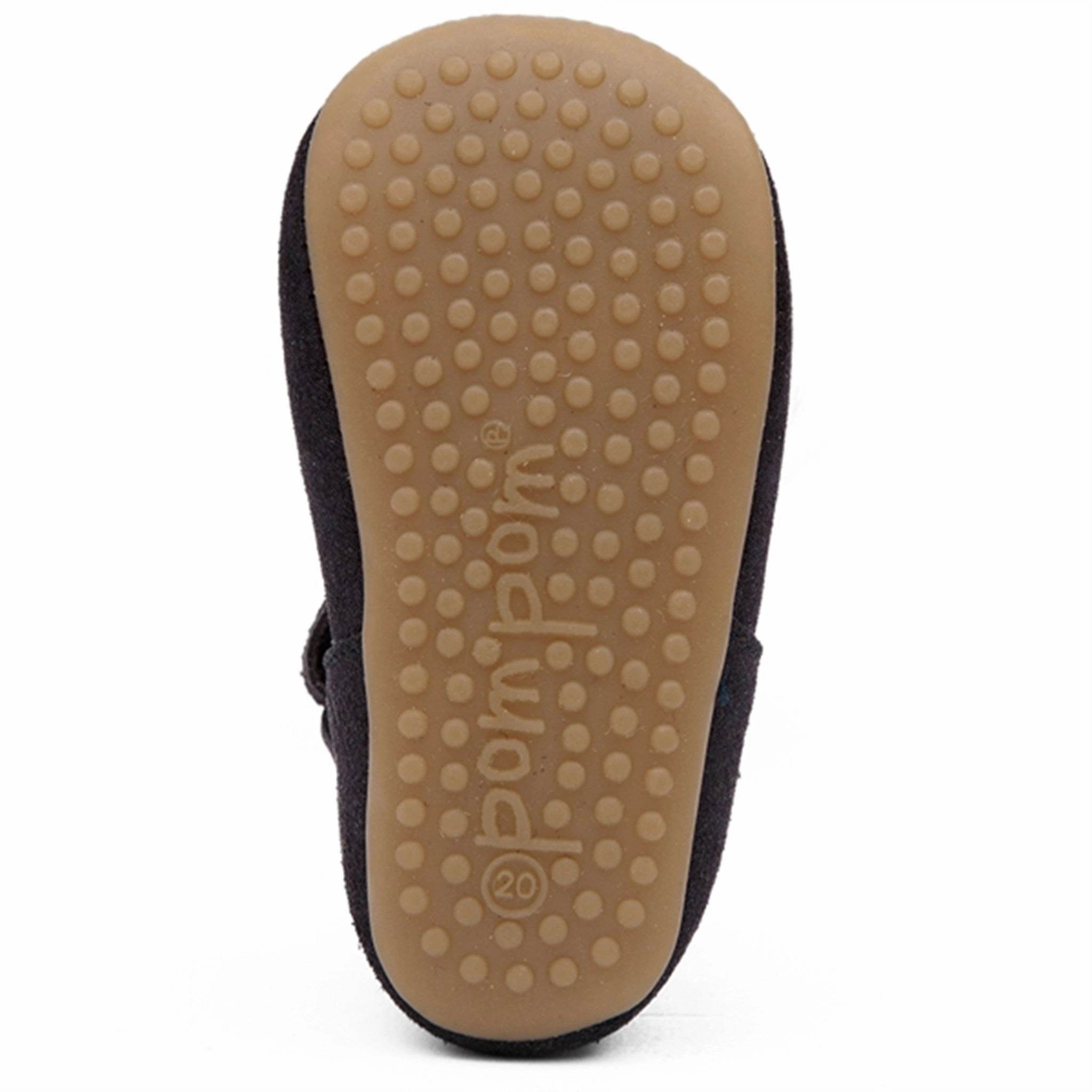 Pom Pom Indoor Shoe Ballerina T-Bar Blue Glitter Sporty Vibe Enhanced grip