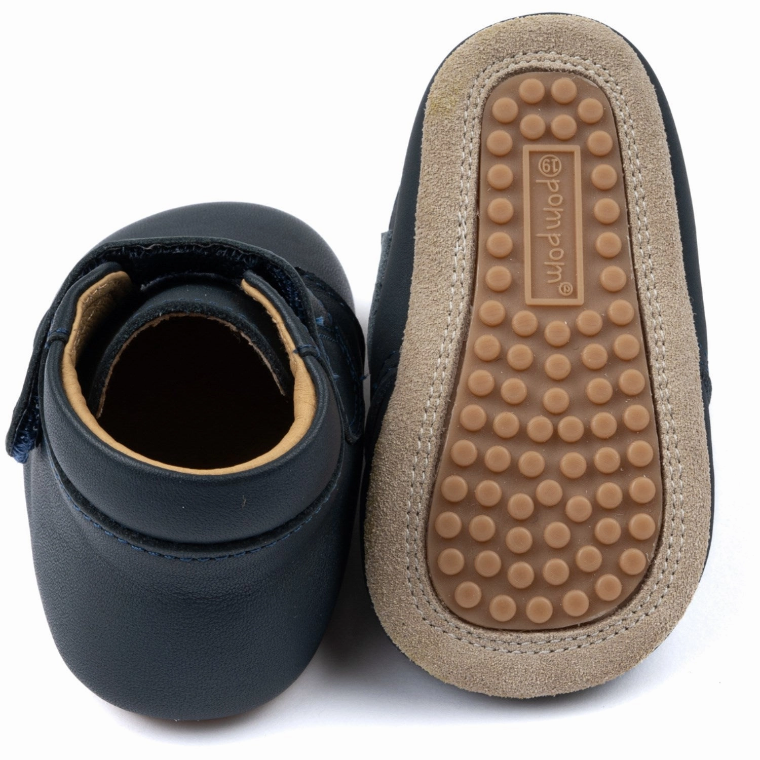 Soft Insole Effortless Sandals Pom Pom Navy Beginners? Shoe Velcro