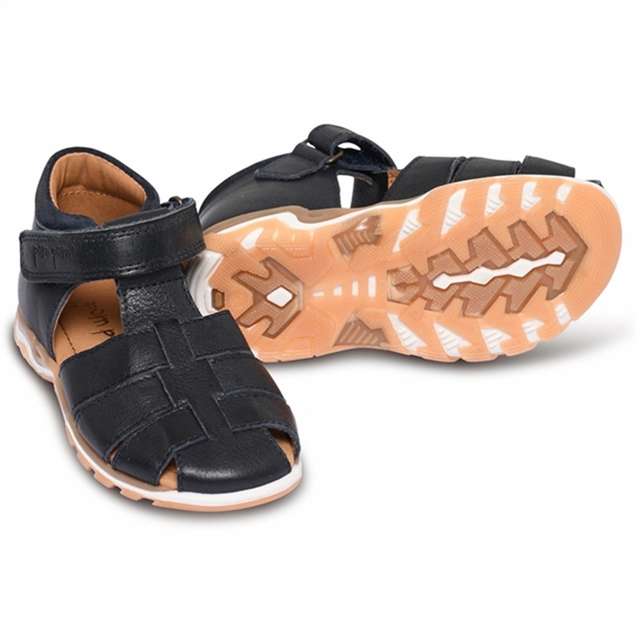 Pom Pom Sporty? Velcro Sandal Navy Beach Fun All-day Comfort