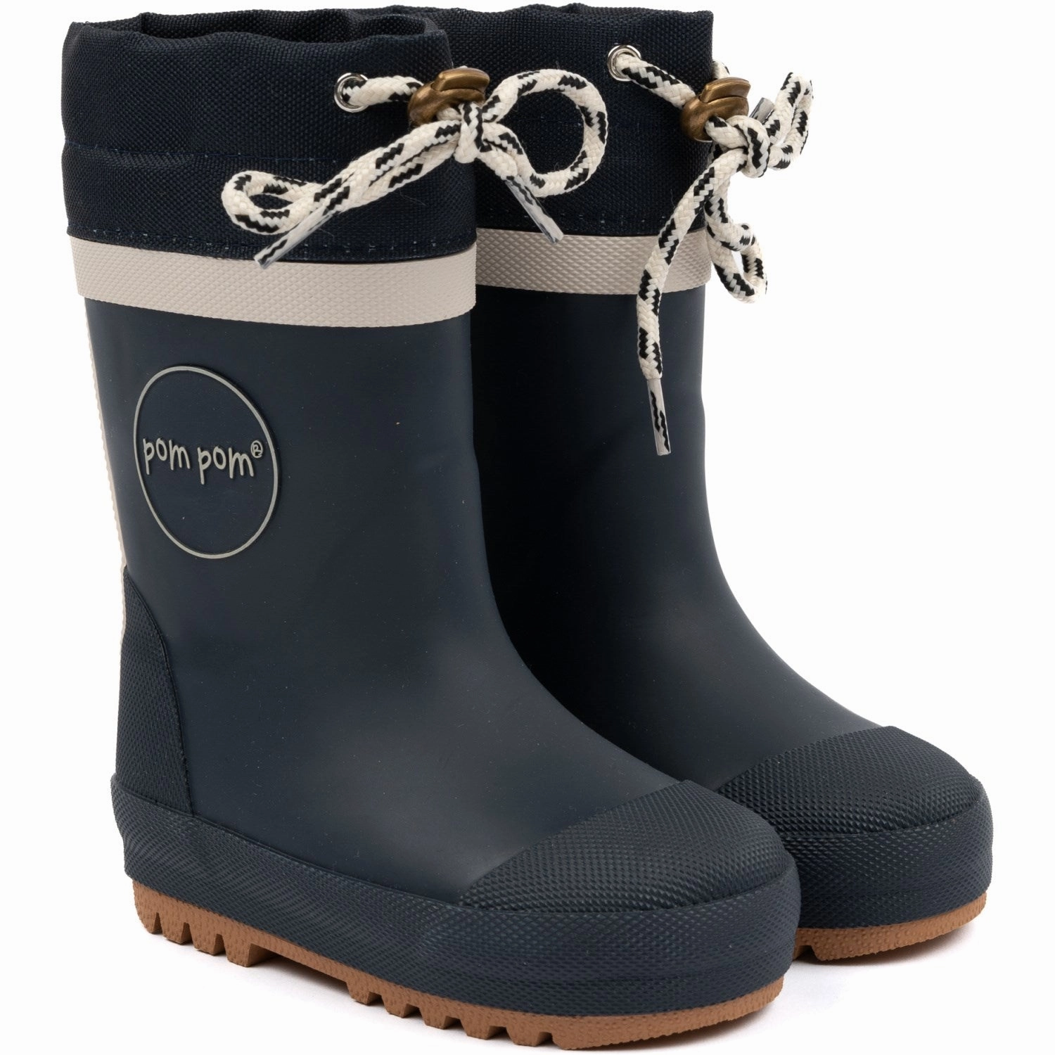 Pom Pom Thermo Rubber Boots Navy NYC Street