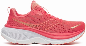 Tear Resistant Knit Anatomical Arch Support Saucony Hurricane 25 Womens Running Shoes - Pink