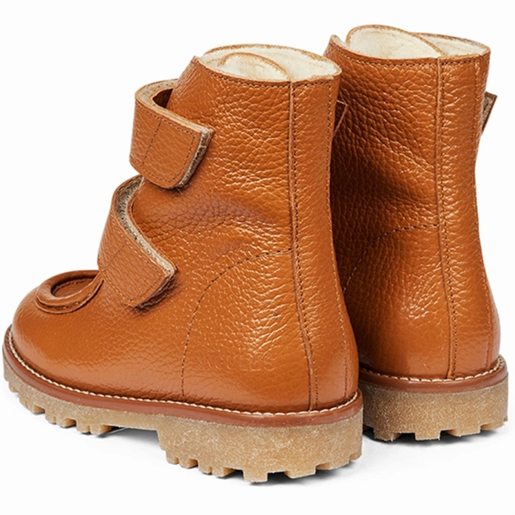 Durable Shell Rainy Day Commuter Abrasion Resistant Lace Angulus Mid-Cut Sneaker With Velcro Caramel