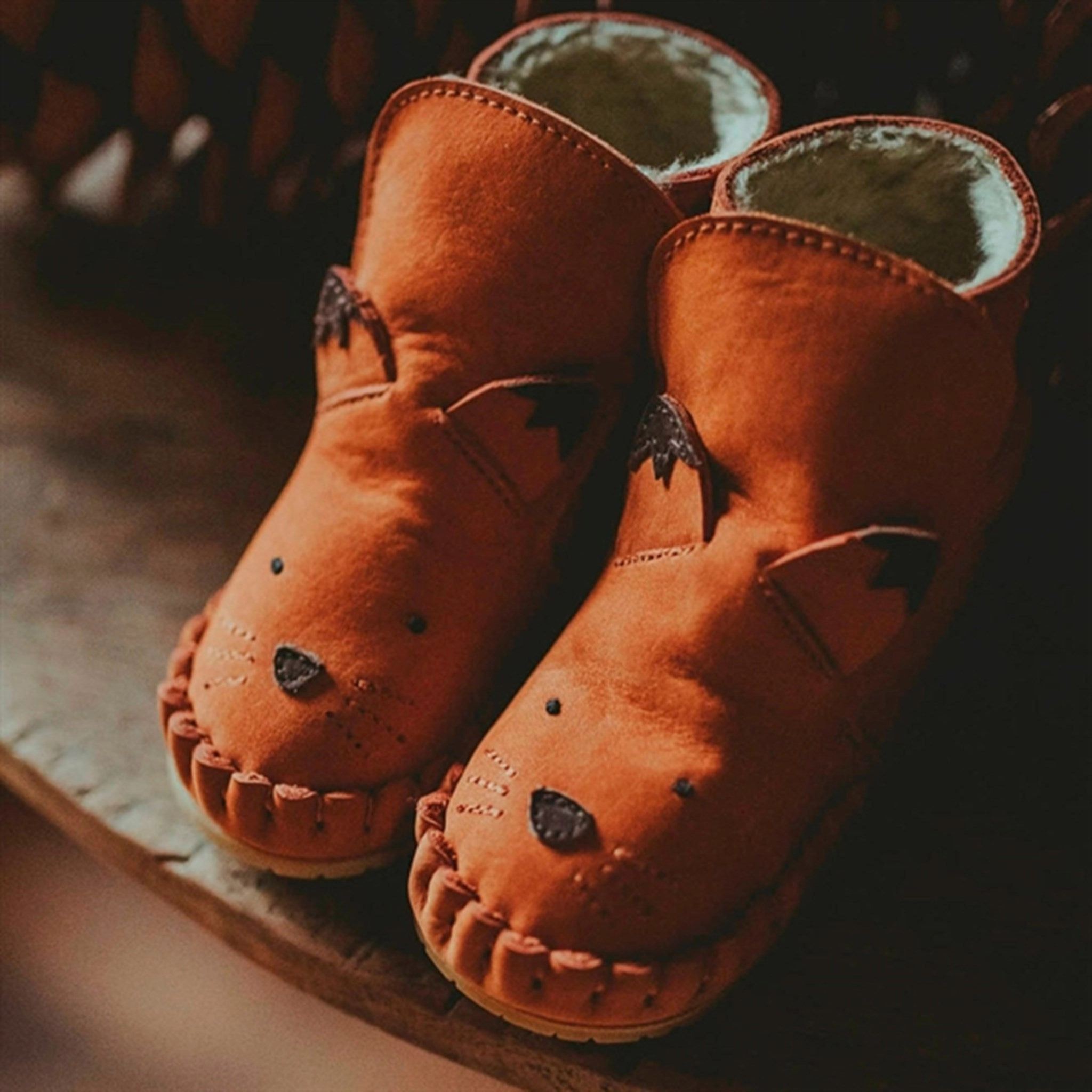 Flat Donsje Baby Kapi Classic Lining Fox Maple Nubuck