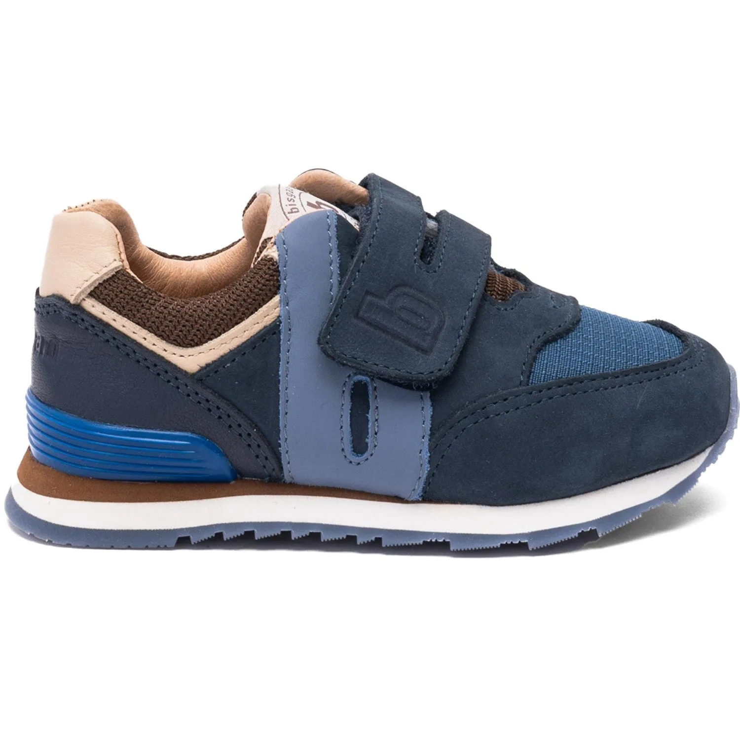 Bisgaard Navy Winston Velcro Shoe MoldedMidsole Tensile Strength Weave