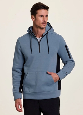 Tight Elderly Prime Contrast Quarter Zip Fleece Sweatshirt