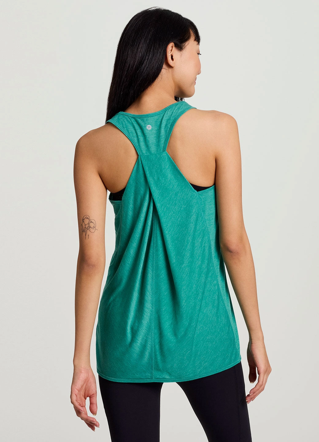 Flex Cuff Breathable Design Prime Relaxed Twist Back Tank Top