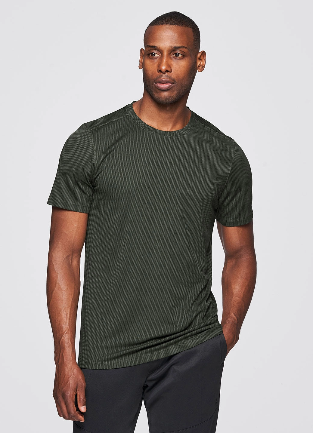 Casual Layer Look Prime Textured Workout Tee
